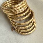 Gold tone Spiral Bracelet