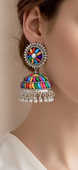 Very Pretty Oxidised Multicolour Jhumka Very Pretty Oxidised Multicolour Jhumka
