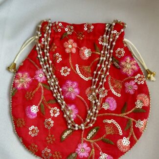 Red Potlis to match your ethnic wear