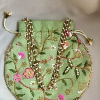 Potlis to Match Your Ethnic Wear (Parrot Green)