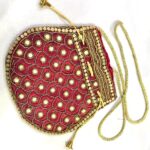 Heavy Designer Embroidered Potli Maroon